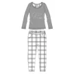 Ushuaia Grey Plaid, Szürke jegesmedve női pizsama S-XXL