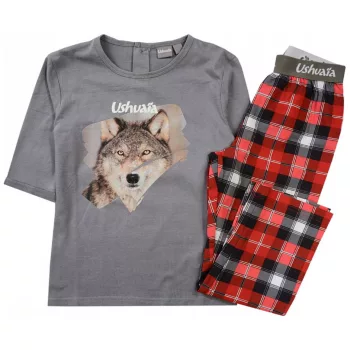 Ushuaia Farkas Wolf Grey férfi pizsama S-XXL