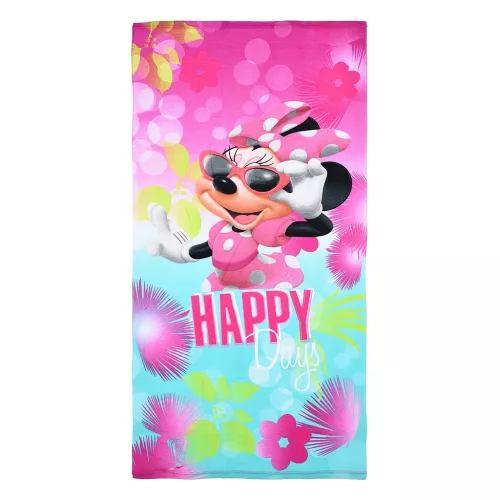Disney Minnie Happy Days fürdőlepedő, strand törölköző 70x140cm (Fast Dry)