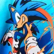 Sonic a sündisznó Speed strand törölköző poncsó 55x110 cm (Fast Dry)