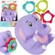 Elefánt Purple baba fürdőjáték gyűrűkkel