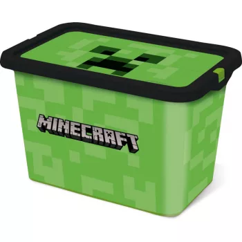 Minecraft Green műanyag tároló doboz 7 L