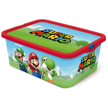 Super Mario Mushroom Kingdom műanyag tároló doboz 13 L