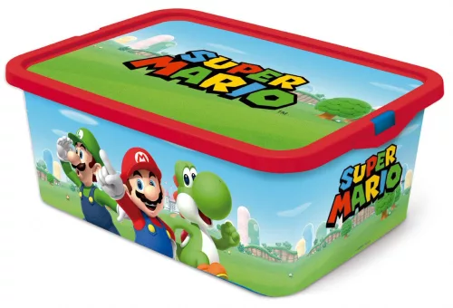 Super Mario Mushroom Kingdom műanyag tároló doboz 13 L