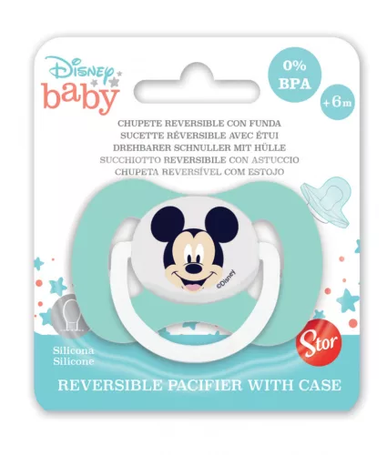 Disney Mickey Hello World megfordítható baba cumi tokkal