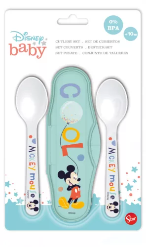 Disney Mickey Hello World baba utazó evőeszköz készlet