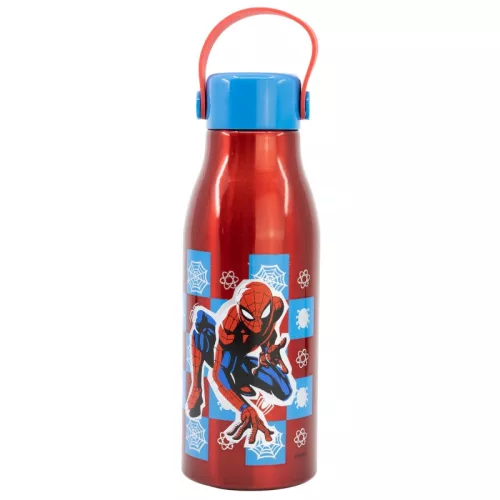 Pókember Grid Flexi alumínium kulacs csavaros kupakkal, akasztóval 760 ml