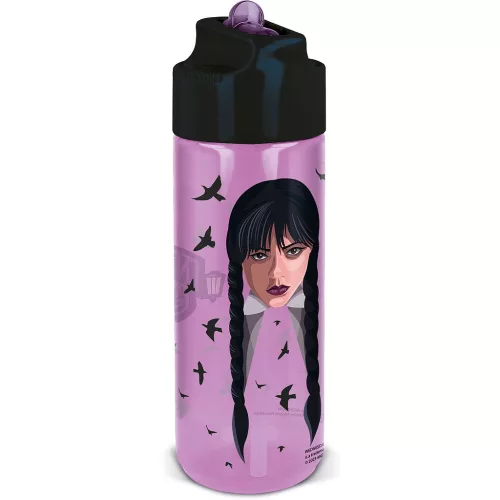Wednesday Nevermore Academy Hydro tritan műanyag szívószálas kulacs 540 ml