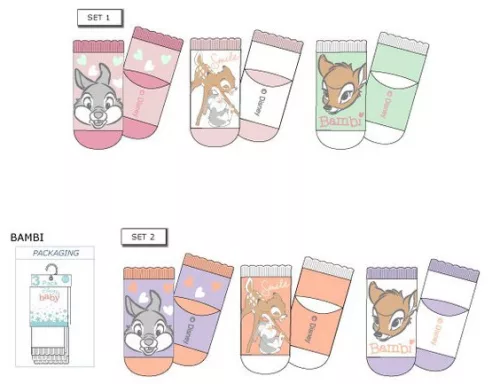 Disney Bambi Infant baba zokni 0-12 hó