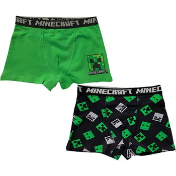   Minecraft Green gyerek boxeralsó 2 darab/csomag 6 - 12 év / 116 - 152 cm
