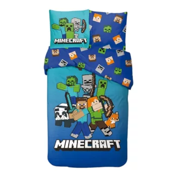 Minecraft Block World ágyneműhuzat 140×200cm, 65x65 cm