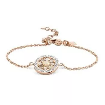 Victoria Fehér köves rose gold színű karkötő