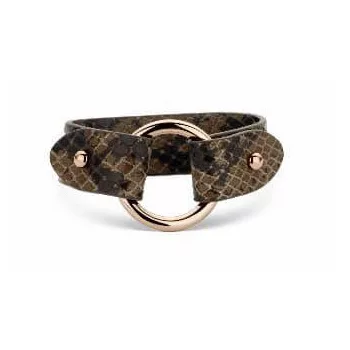 Victoria Rose gold színű barna mintás bőr karkötő