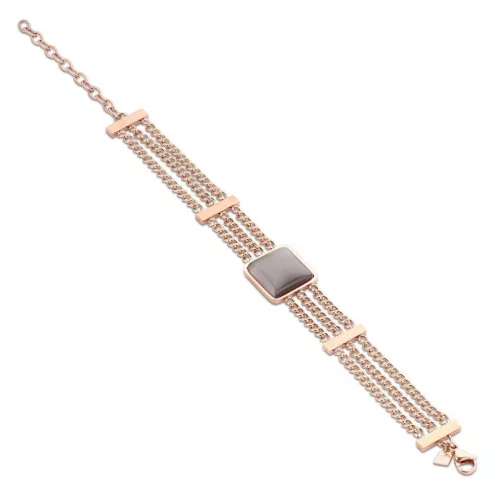 Victoria Rose gold színű barna köves karkötő